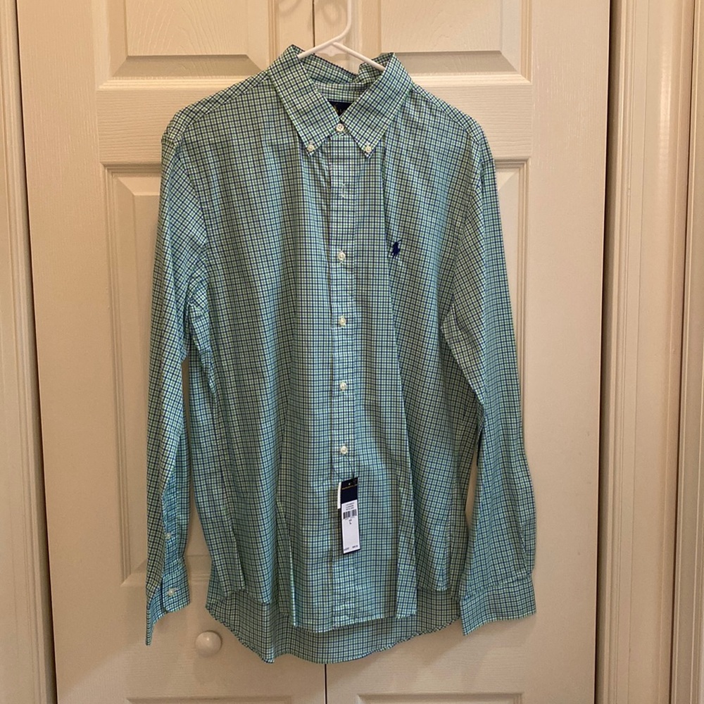NWT Button Down Ralph Lauren Dress Shirt Size L